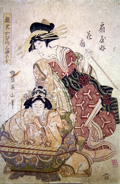 Müzisyenler (renkli gravür) by Japanese School