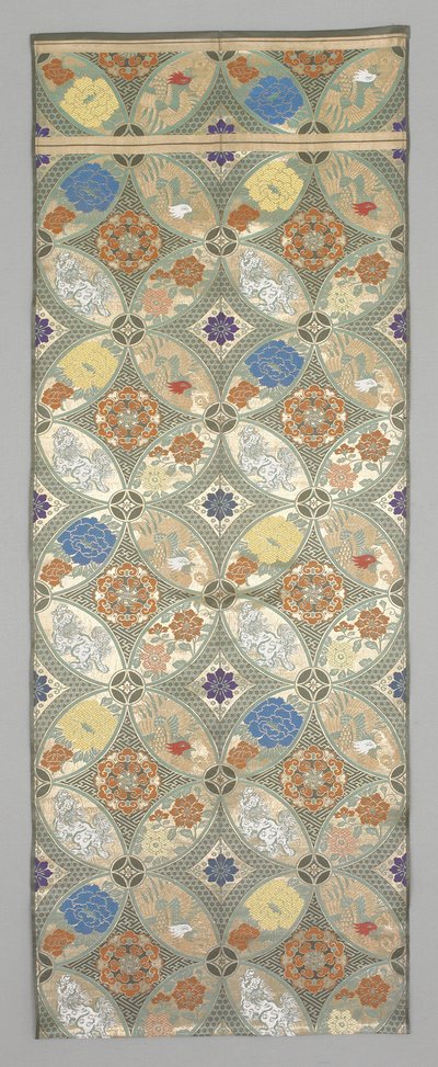 Obi Fragmanı, 19. yüzyıl sonu - 20. yüzyıl başı (İpek kumaş) by Japanese School