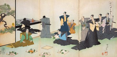 Yiyecek Teklifleri (renkli tahta baskı) by Japanese School