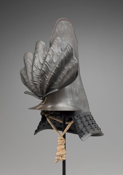 Samuray kaskı (ahşap, cila, metal ve fiber) by Japanese School