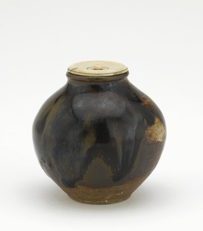 Çay kutusu, bunrin şekli, Edo dönemi (seramik) by Japanese School