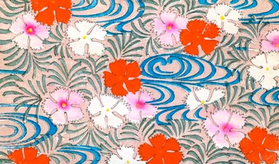 Karanfil Çiçeklerinin Tahta Baskısı by Japanese School