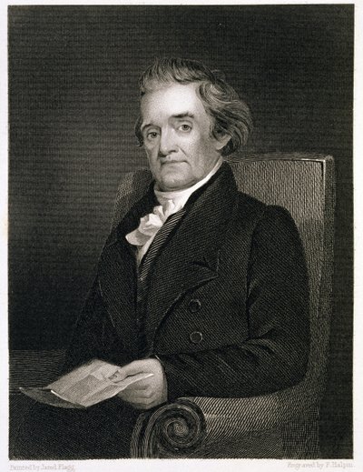Nuh Webster (1758-1843), Frederick W. Halpin (1805-80) tarafından oyulmuş by Jared Bradley Flagg