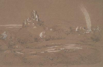 Cromwell Siperlerinden Korfu Kalesi ve Kasabası by Jasper Francis Cropsey