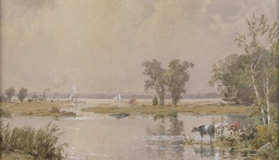 Hackensack Çayırları, 1890. by Jasper Francis Cropsey