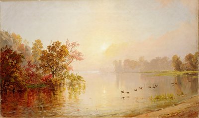 Puslu Öğleden Sonra - Sonbahar, 1873 by Jasper Francis Cropsey