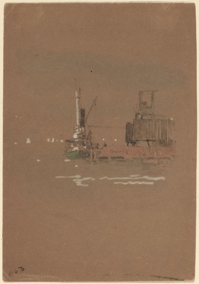 Hudson Nehri Tuğla İskeleleri by Jasper Francis Cropsey