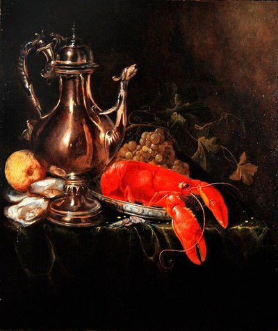 Gümüş İbreli Natürmort (panelde yağlı boya) by Jasper Geerards