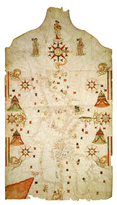 Akdeniz ve Karadeniz haritası, 1563 by Jaume Olives