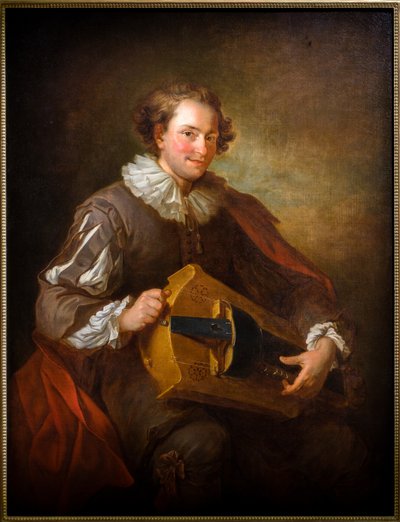 Bir hurdy-gurdy çalgıcısının portresi by Jean-Alexis Grimou