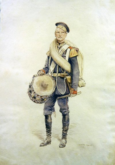 Bir davulcunun portresi by Jean Baptiste Edouard Detaille