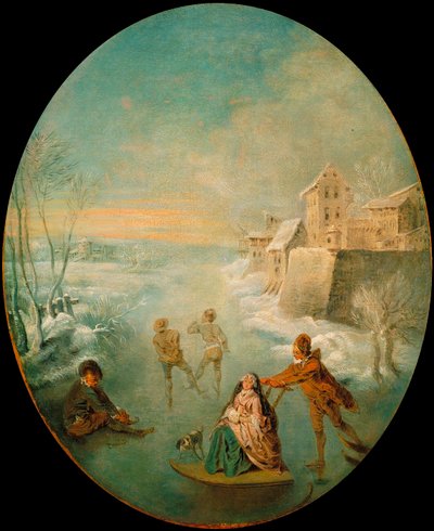 Kış - Kış - Tablo Jean Baptiste (Jean-Baptiste) Pater (1695-1736) - c. 1725 - Tuval üzerine yağlı boya - 64.8x53.8 - Museu Nacional d
