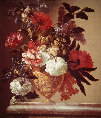 Vazoda Çiçekler (tuval üzerine yağlı boya) by Jean Baptiste Monnoyer