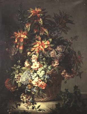 Güller, konvolvuli, gelincikler, hanımeli ve diğer çiçekler by Jean Baptiste Monnoyer