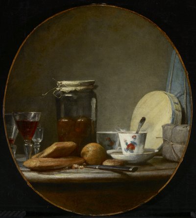Kayısı kavanozu by Jean Baptiste Simeon Chardin