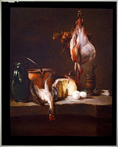 Çizgili Mutfak Masası by Jean Baptiste Simeon Chardin