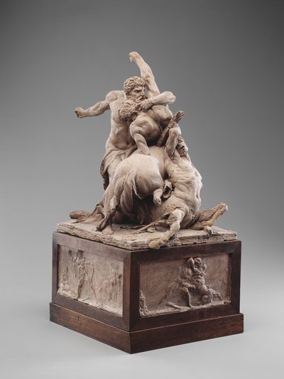 Herkül İki Sentorla Dövüşüyor, 1785 dolayları (pişmiş toprak) by Jean Baptiste Stouf