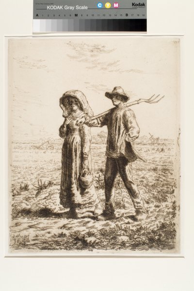 İşe Gitmek (gravür) by Jean Francois Millet
