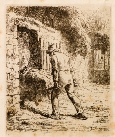 El arabası olan adam by Jean Francois Millet