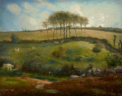 Cherbourg (Normandiya) yakınlarındaki mera by Jean Francois Millet