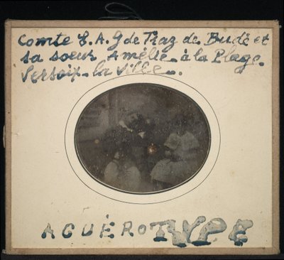 Kont Ernest Andre Gabriel de Traz de Budé ve kız kardeşi Amélie adlı iki çocuğun portresi by Jean-Gabriel Eynard