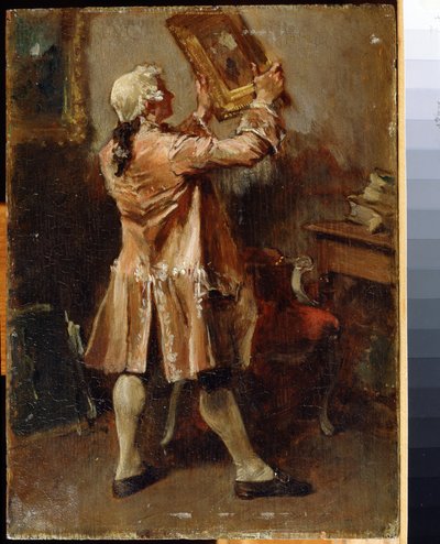 Bir resim aşığı. (Bir resim aşığı). Ernest Jean Louis Meissonier