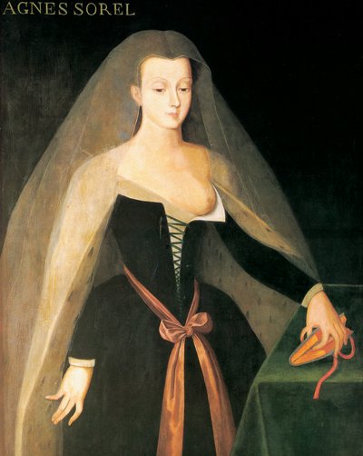 Agnès Sorel'in Portresi (resim) by Jean (after) Fouquet