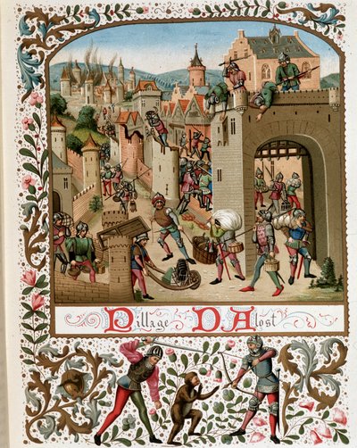 Aalst'ın Yağmalanması (Flaman Belçika), Orta Çağ by Jean (after) Froissart