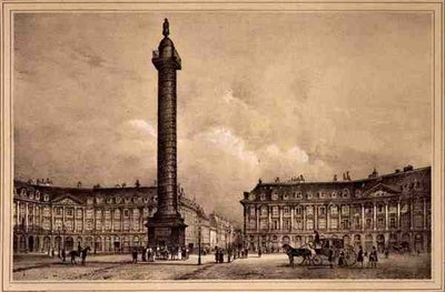 Auguste Bry (litho) tarafından yayınlanan Place Vendome
