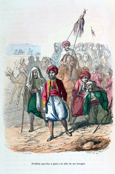 Birliklerinin Önünde Yürüyen İbrahim Paşa, 1811-1818 1847 by Jean Adolphe Beauce