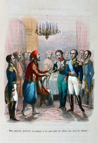 İbrahim Paşa ile Albay Faudoa arasındaki görüşme, Mısır, 1828 1847 by Jean Adolphe Beauce