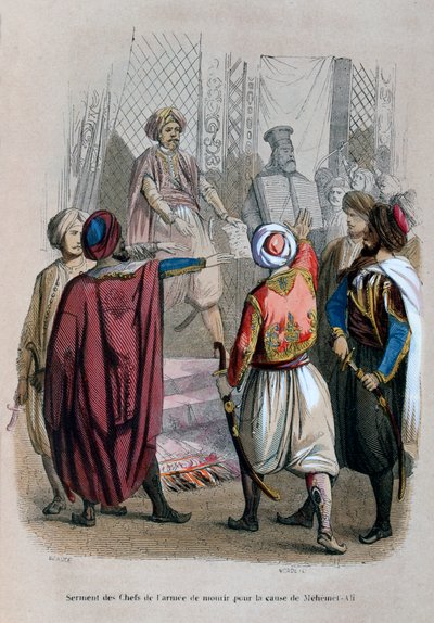 Ordu Komutanlarının Mehmet Ali Uğruna Ölme Yemini, Mısır, 1805 1847 by Jean Adolphe Beauce