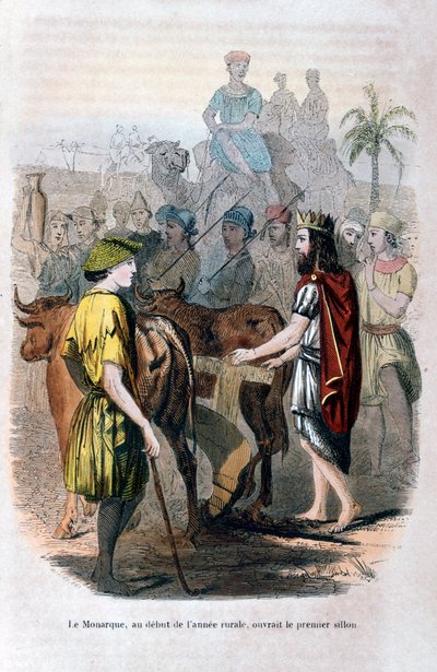 Kırsal Yılın Başında Hükümdar, İlk Oluk Açtı, 1847 by Jean Adolphe Beauce