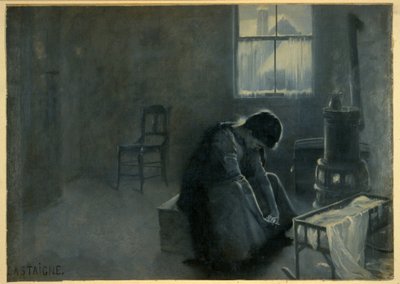 Zor bir Kış oldu, pub. 1893 (renkli litografi) by Jean Alexandre Michel Andre Castaigne