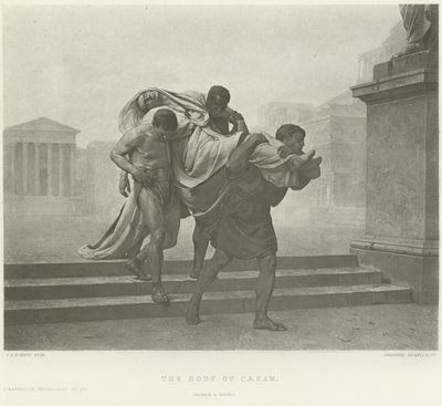 The body of Caesar (gravure) by Jean-Andre Rixens