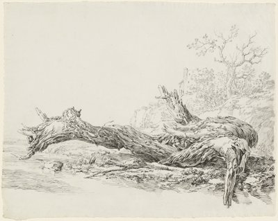 Bir Dere Kenarına Düşmüş Eski Bir Ağaç by Jean Antoine Constantin