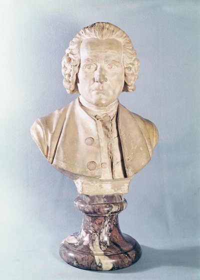 Jean-Jacques Rousseau'nun Büstü (1712-78) (mermer) by Jean Antoine Houdon