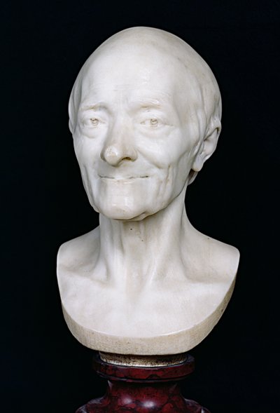 Peruksuz Voltaire Büstü (1694-1778), 1778 (mermer) by Jean Antoine Houdon
