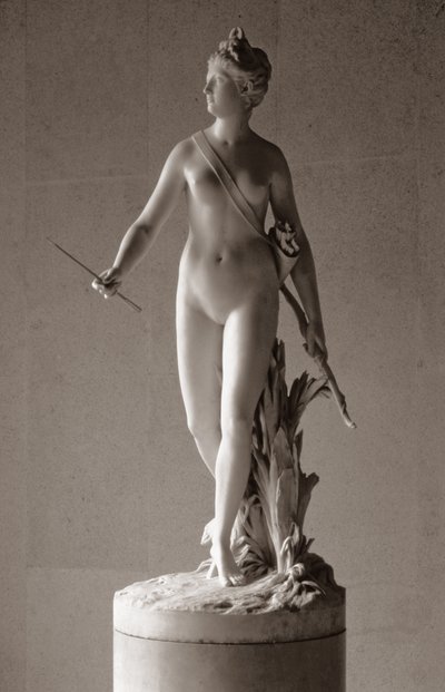 Avcı Diana, 1780 (mermer) by Jean Antoine Houdon