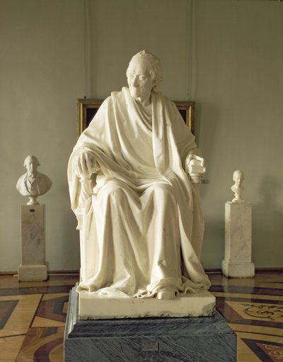 Francois Marie Arouet Voltaire (1694-1778) 1781 (mermer) by Jean Antoine Houdon