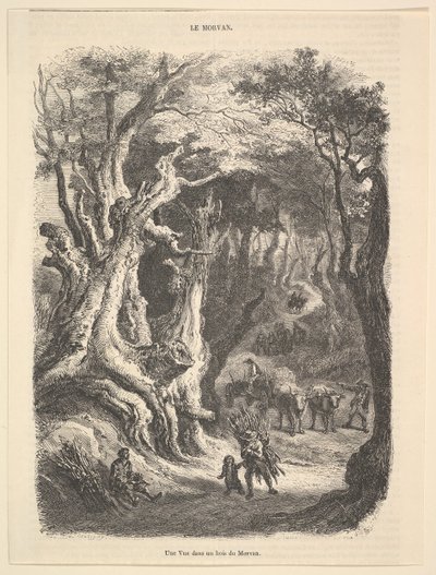 Morvan Ormanından Bir Görünüm, 1837-66. by Jean Antoine Watteau