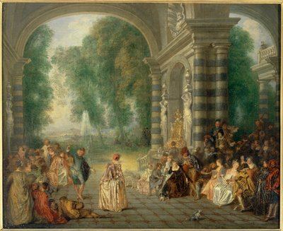 Bir ülke kutlaması (resim) by Jean Antoine Watteau
