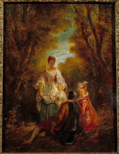 Bir parktaki karakterler Jean Antoine Watteau