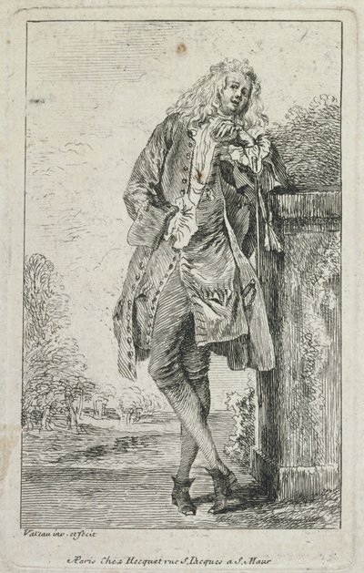 Moda Figürleri: Ayakta Duran Adam by Jean Antoine Watteau