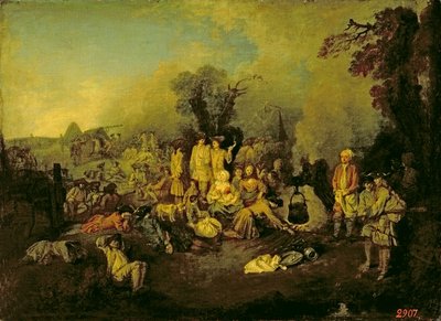 çingene kampı by Jean Antoine Watteau