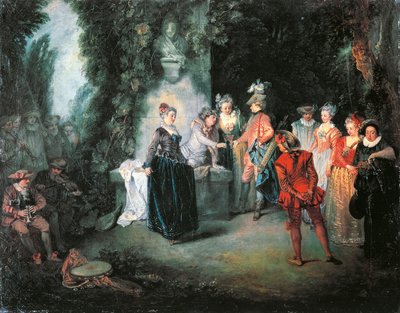 Fransız Tiyatrosunda Aşk, Jean-Antoine Watteau (1684-1721) by Jean Antoine Watteau