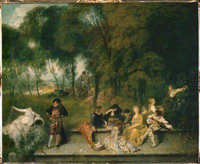 Açık hava partisi by Jean Antoine Watteau
