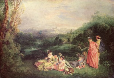 Huzurlu Aşk, c.1718-19 by Jean Antoine Watteau
