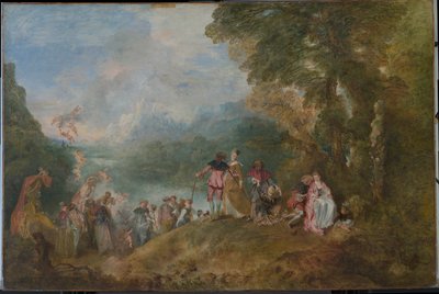 Cythera için Cythera Gemiye Hac Yolculuğu, 1717 by Jean Antoine Watteau