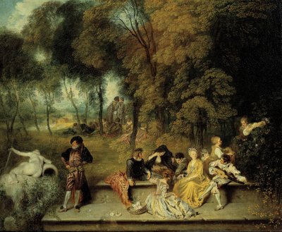 Aşkın Zevkleri, ca. 1718-1719 by Jean Antoine Watteau